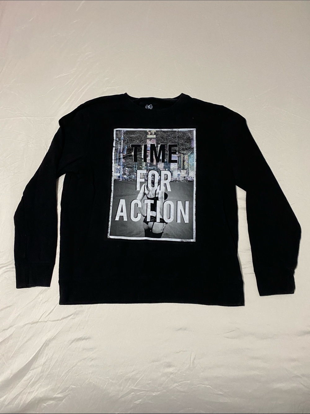 Express Black Crewneck Sweatshirt